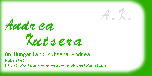 andrea kutsera business card